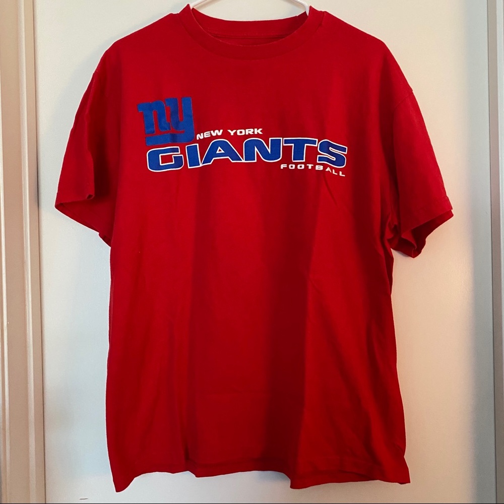 red NY giants football oversized shirt
